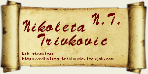Nikoleta Trivković vizit kartica